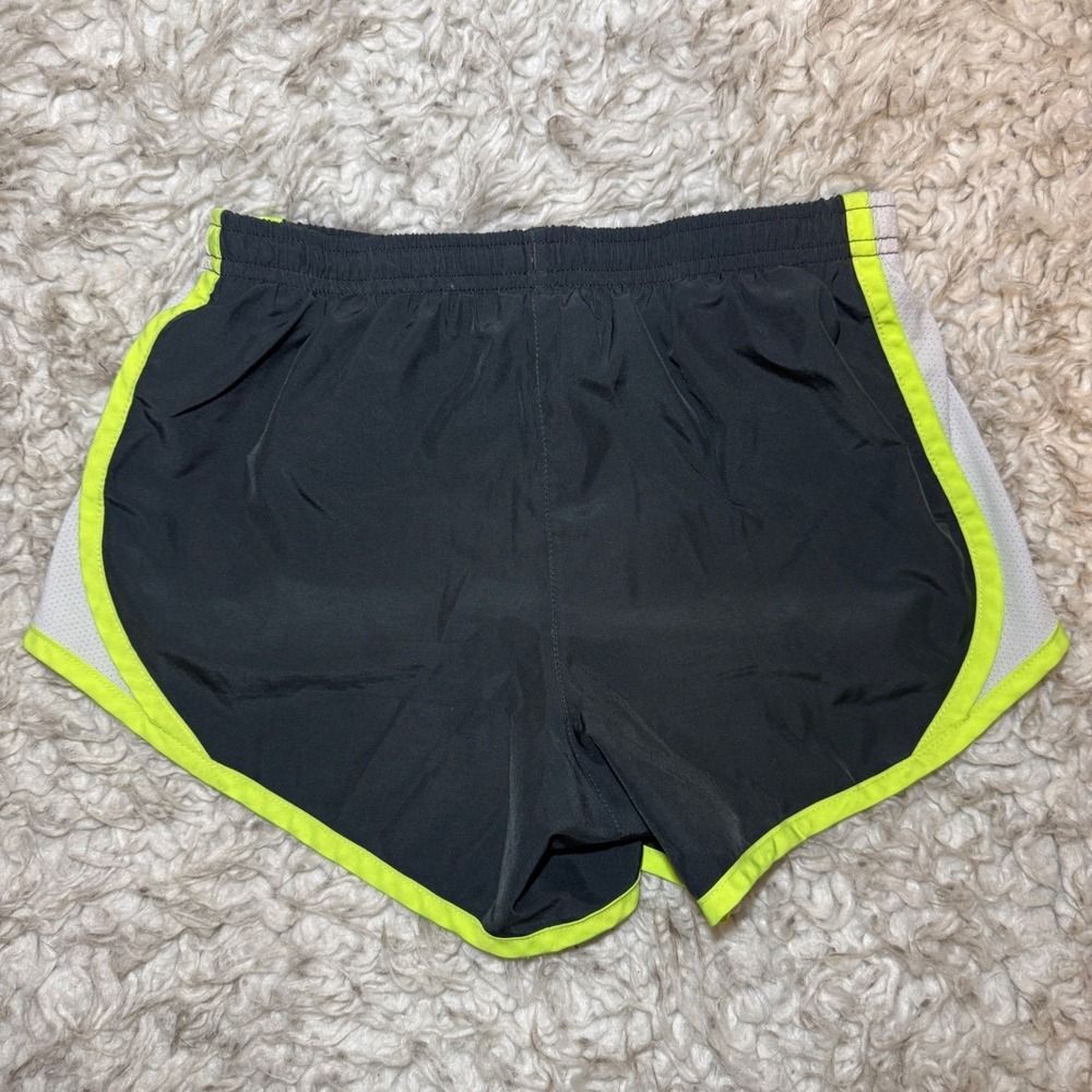 Nike Women's Dri-fit Tempo Running Shorts Size XS Small Gray Neon Green - Picture 3 of 10